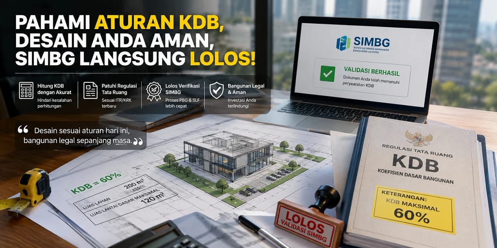 Aturan KDB Desain Bangunan Salah, Desain Ditolak SIMBG Ini Solusinya!
